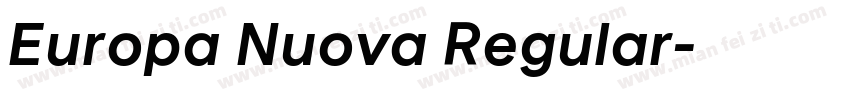 Europa Nuova Regular字体转换